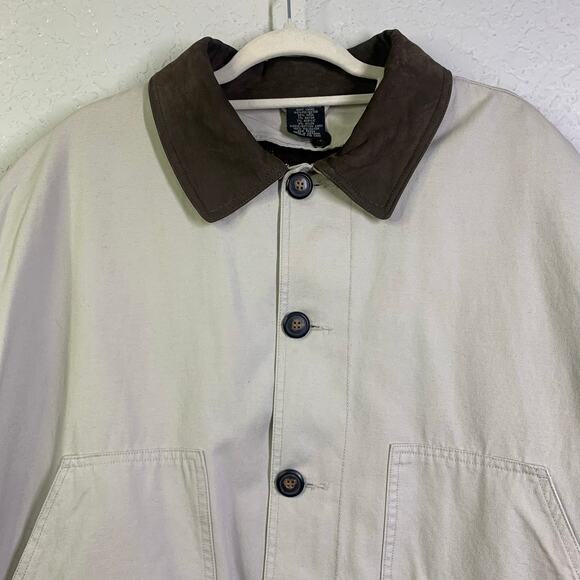 NORTH BAY Coat Chore Barn Field‎ Leather Collar Removable Fleece Quilted Lining - Picture 5 of 16